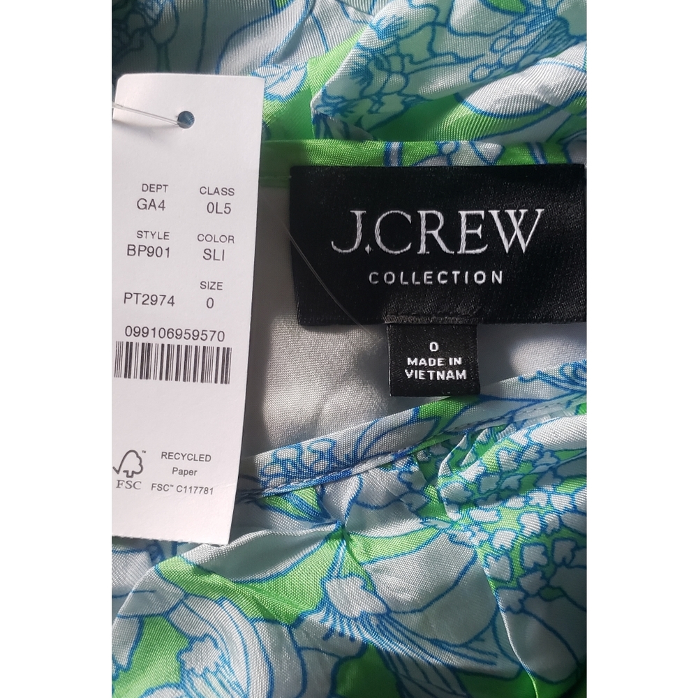 71. J.Crew Collection ruffle-trim cutout maxi dress in lime floral - Picture 10 of 12